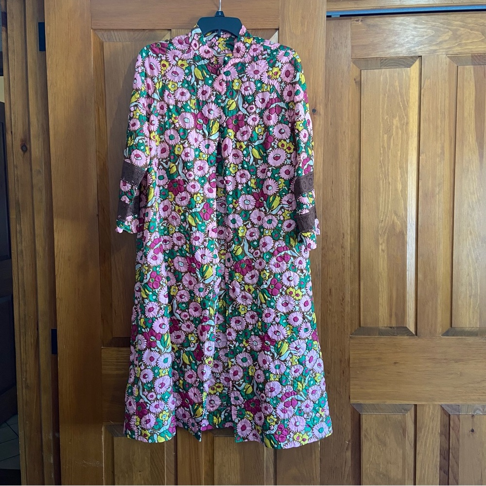 Vintage floral duster jacket